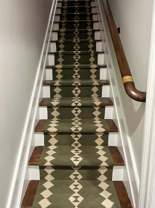 Stair Runner Sophie Cooney Amulet Wool Fortis Moss Green