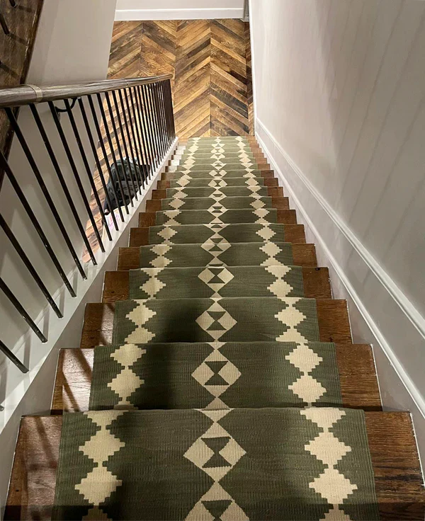 Stair Runner Sophie Cooney Amulet Wool Fortis Moss Green
