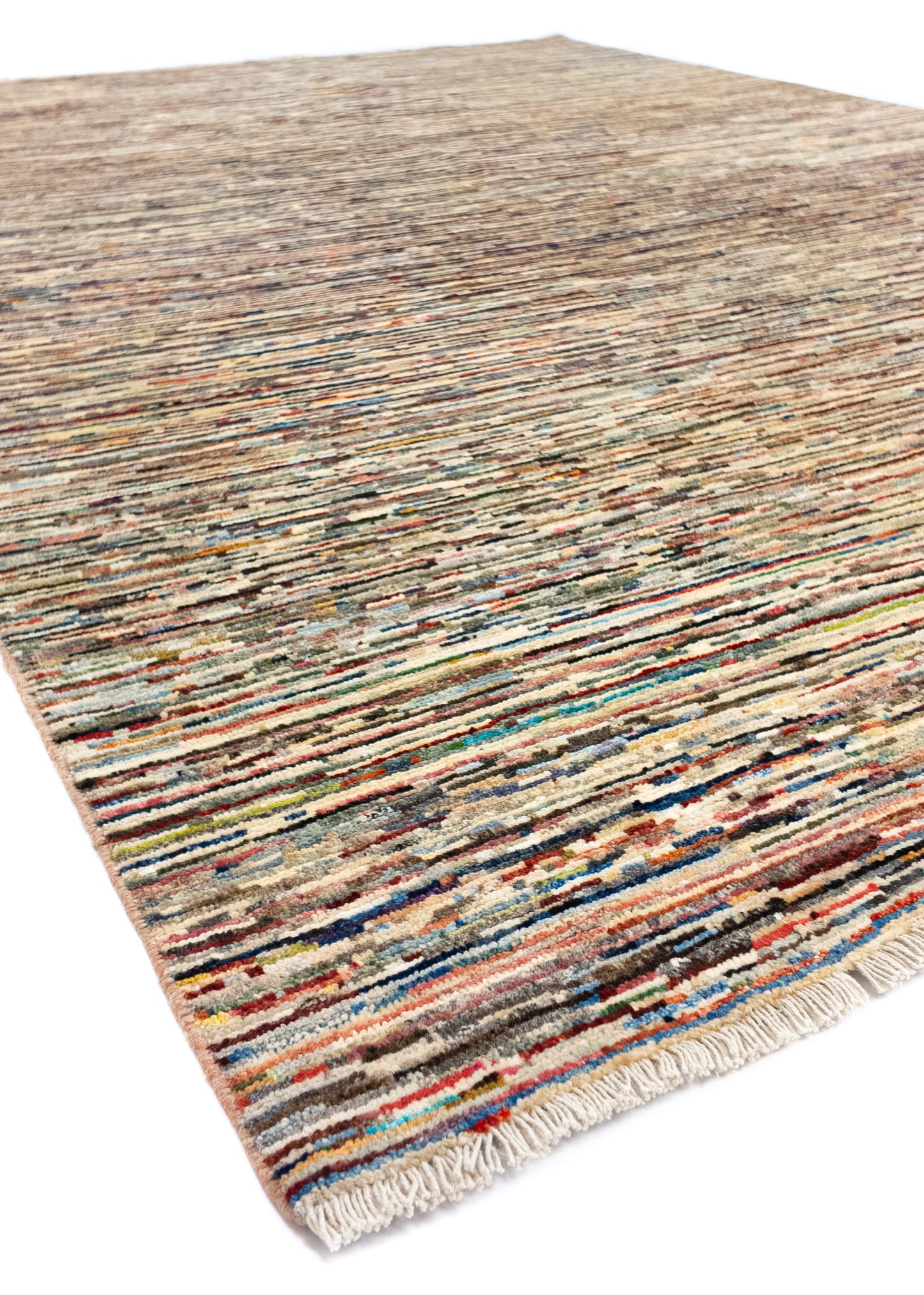 Unique Ziegler Stripe Rug 15278 | Hand-knotted from Afghanistan