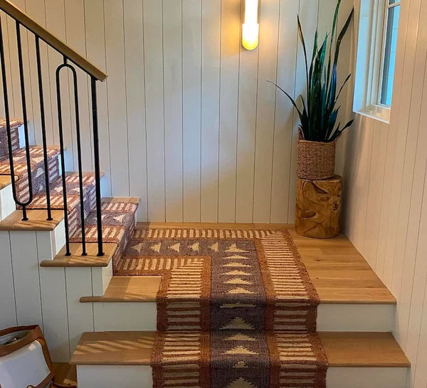 Stair Runner Sophie Cooney Rustic Jute Amina Burnt Orange