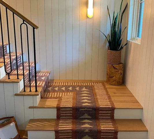 Stair Runner Sophie Cooney Rustic Jute Amina Burnt Orange
