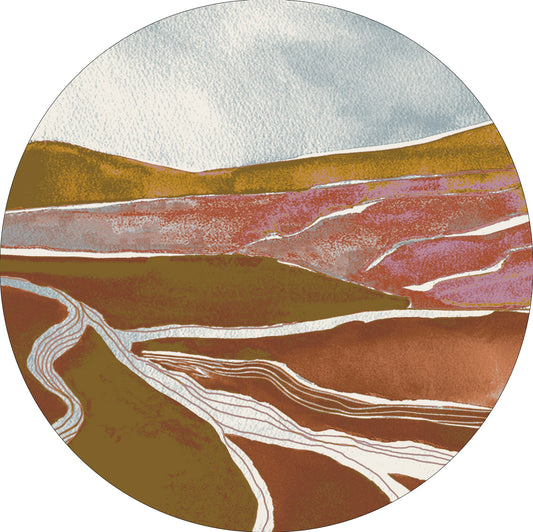 MOMO rugs x NOŪRA studios - Horizon Multicolour Vibrant Round rug