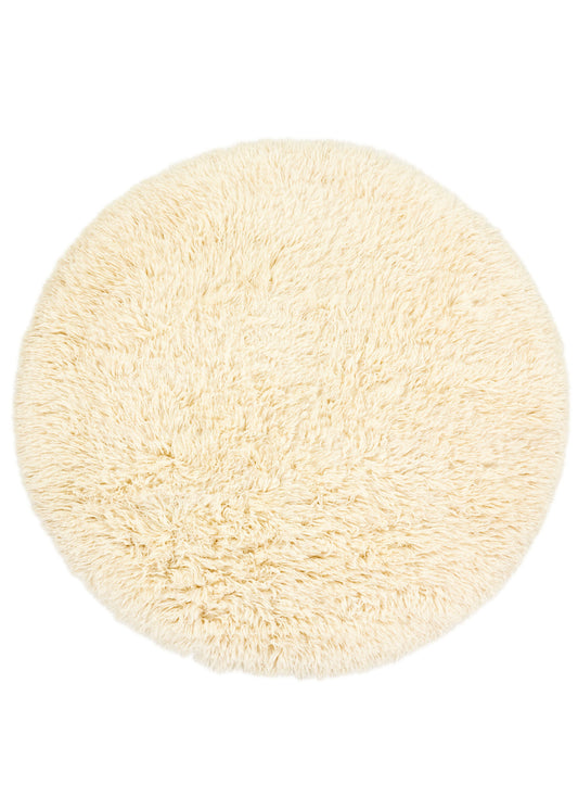 Rug MOMO Rugs Snow White Plain Ivory Round