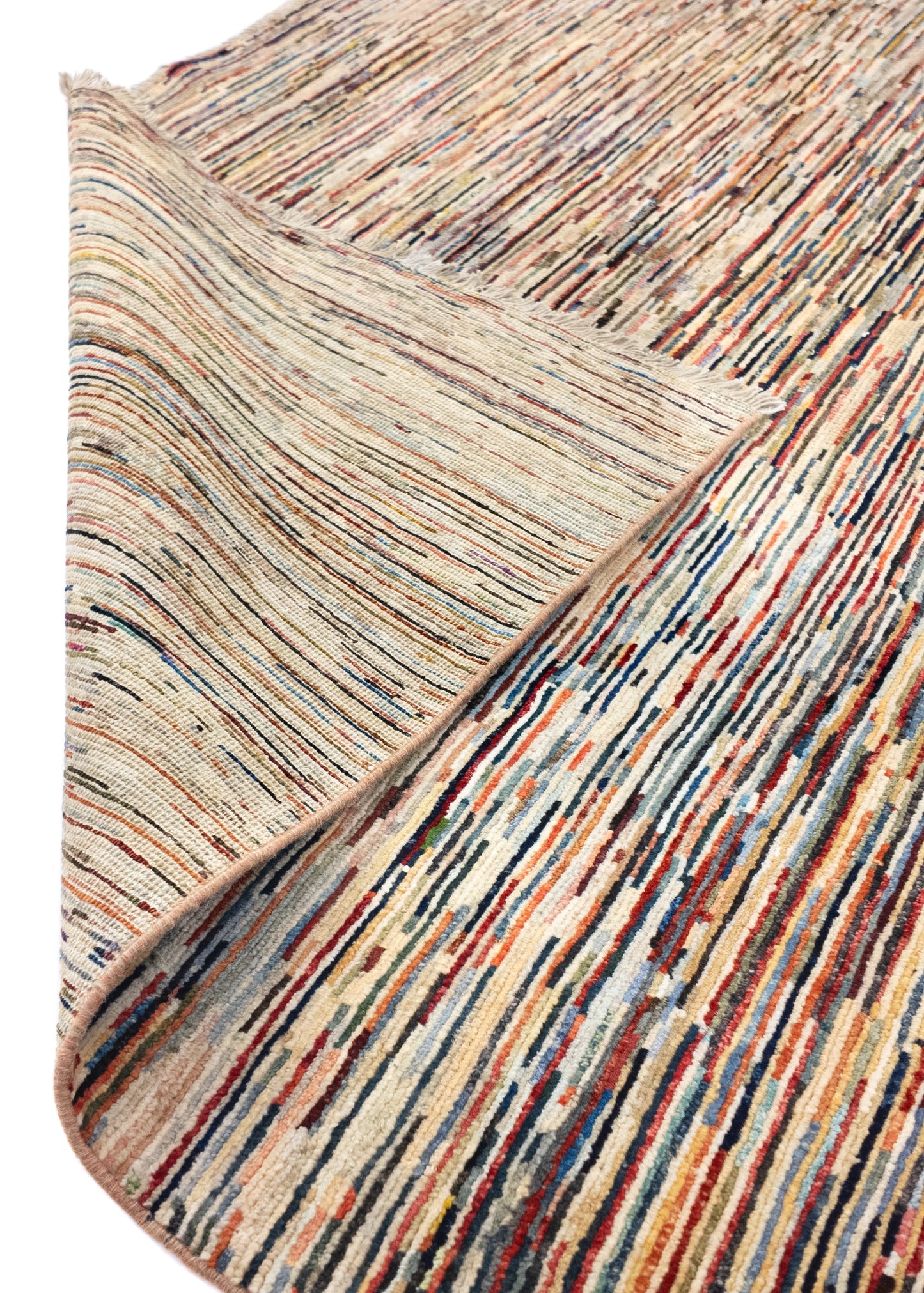 Unique Ziegler Stripe Rug 15278 | Hand-knotted from Afghanistan