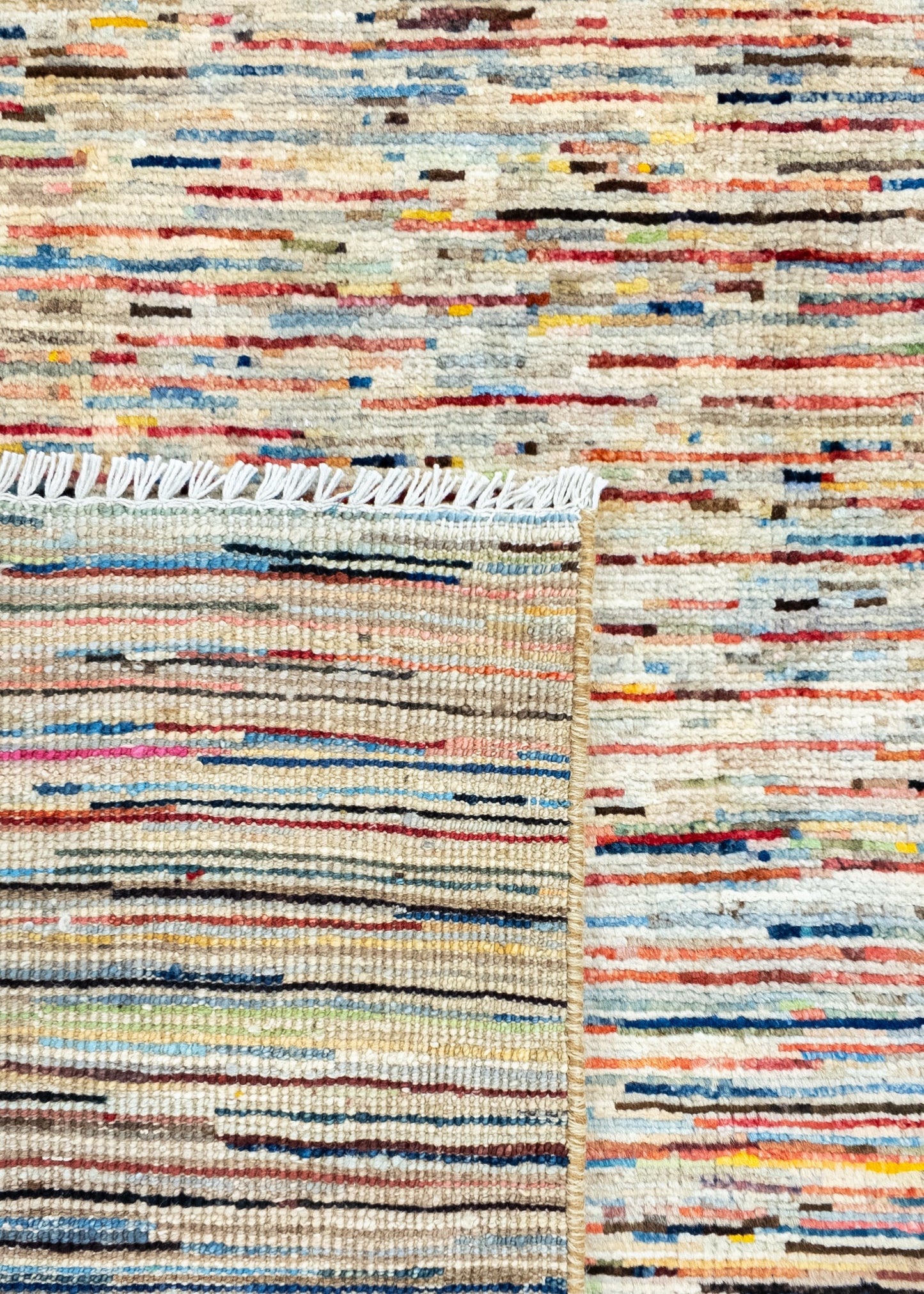 Unique Ziegler Stripe Rug 15278 | Hand-knotted from Afghanistan