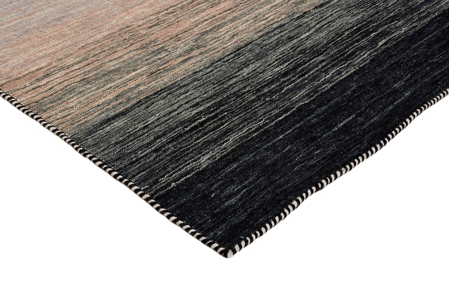 Carpet MOMO Rugs Panorama Kelim Black Grey
