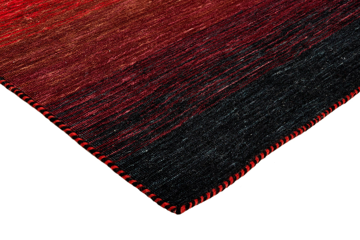 Carpet MOMO Rugs Panorama Kelim Black Red