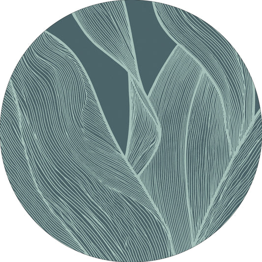 Rug MOMO rugs x NOŪRA studios - Botanical Aqua Rond