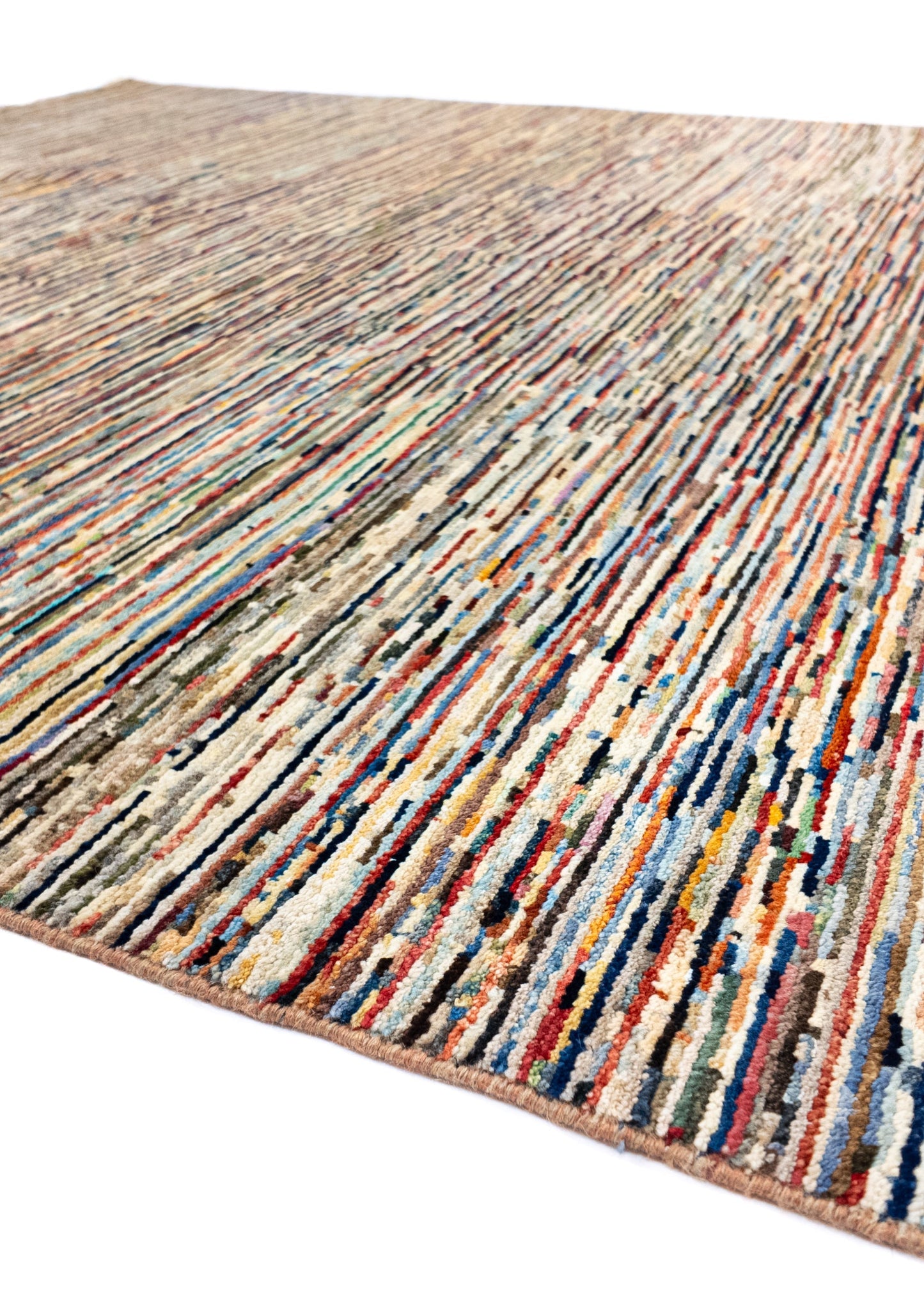 Unique Ziegler Stripe Rug 15278 | Hand-knotted from Afghanistan
