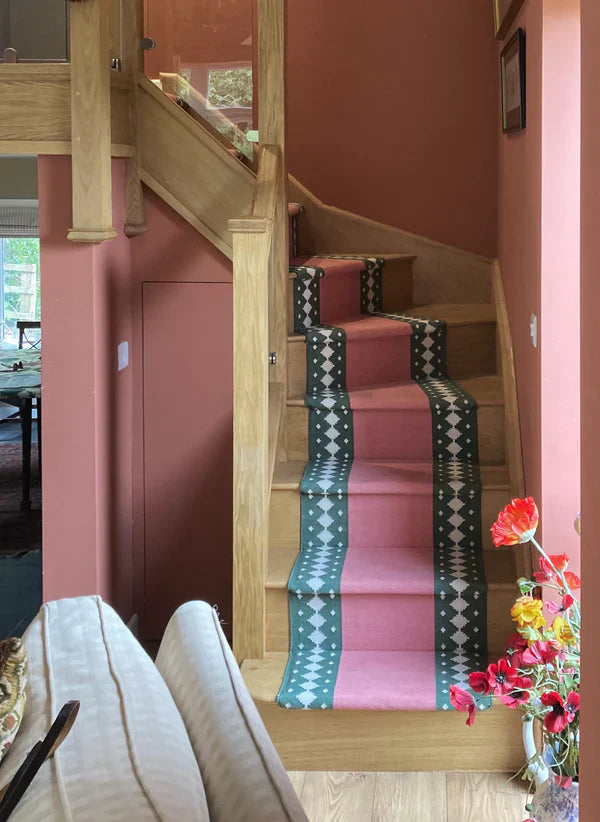 Stair Runner Sophie Cooney Raw Cotton Rudis Via Soft Pink