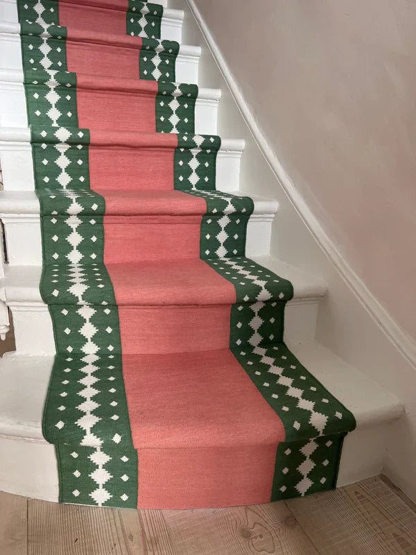Stair Runner Sophie Cooney Raw Cotton Rudis Via Soft Pink