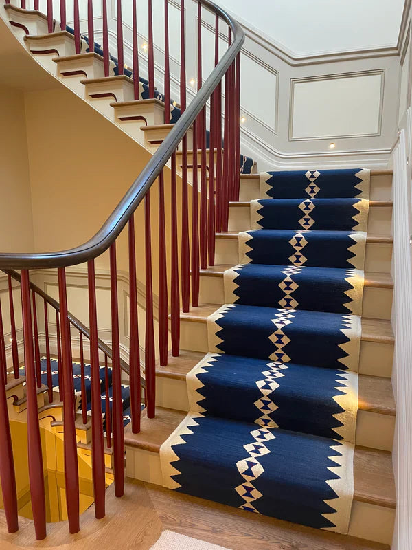 Stair runner Sophie Cooney Amulet Wool Eye Navy