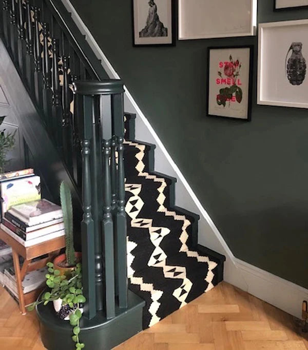 Stair Runner Sophie Cooney Raw Cotton Rudis Fortis Charcoal