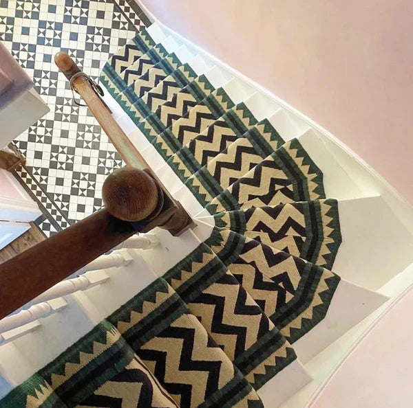 Stair Runner Sophie Cooney Amulet Wool Tribal Dark Green
