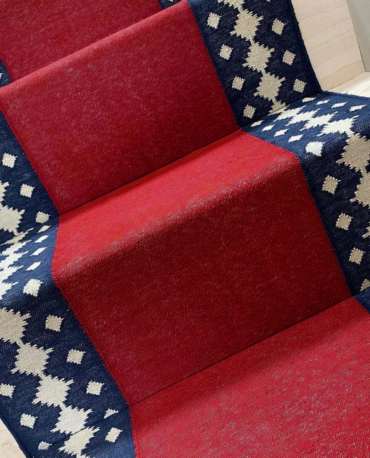 Stair runner Sophie Cooney Raw Cotton Rudis Via Red