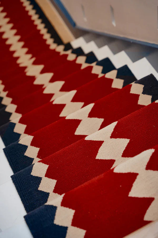 Stair runner Sophie Cooney Amulet Wool Safari Red