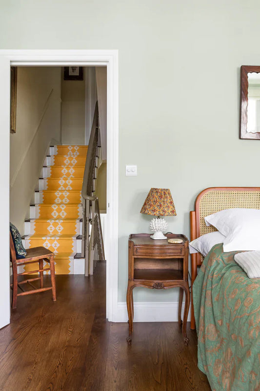 Stair runner Sophie Cooney Raw Cotton Eye Duo Yellow