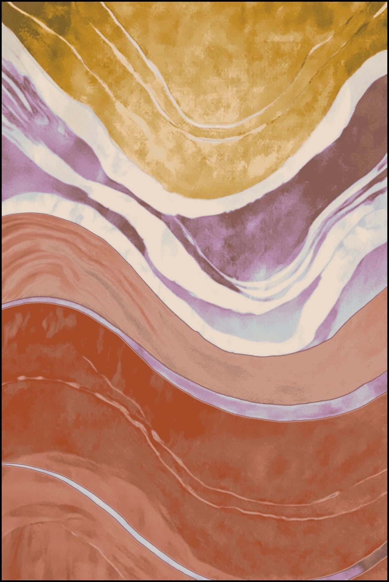 MOMO rugs x NOŪRA studios - Waves Multicolour vibrant rug