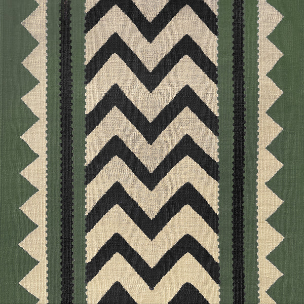Stair Runner Sophie Cooney Amulet Wool Tribal Dark Green