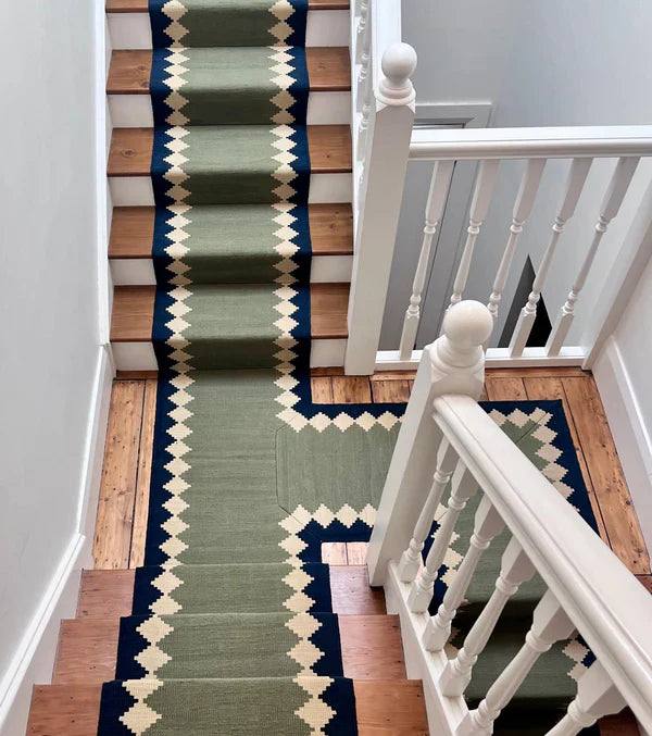 Stair Runner Sophie Cooney Amulet Wool Via Moss Green