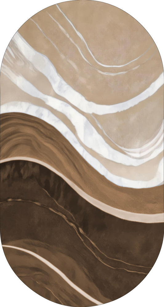 MOMO rugs x NOŪRA studios - Waves Brown Sand capsule rug