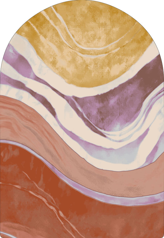 Rug MOMO rugs x NOŪRA studios - Waves Multicolour vibrant Arch