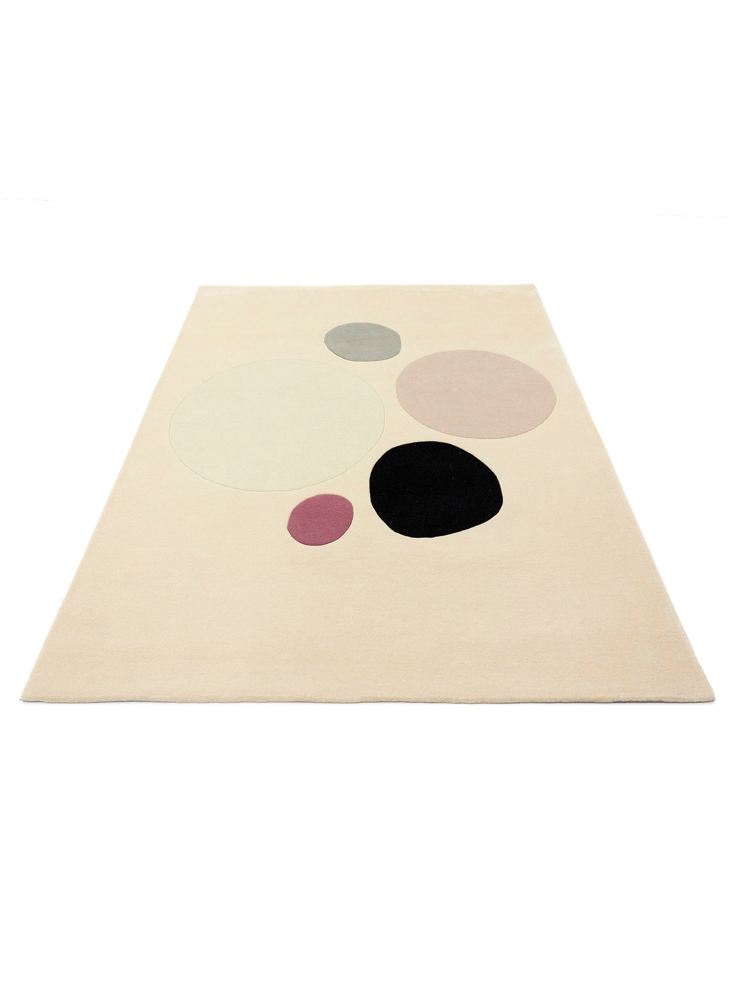 Abstract and refined Bubbles beige carpet