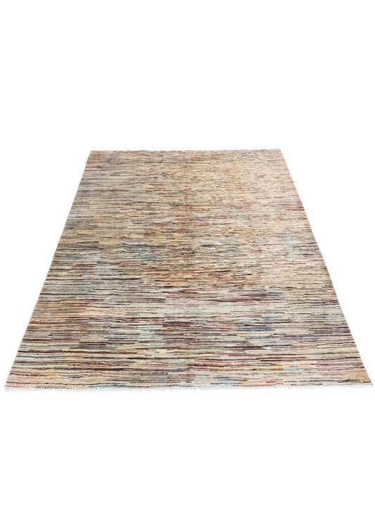 Unique Ziegler Stripe Rug 15278 | Hand-knotted from Afghanistan